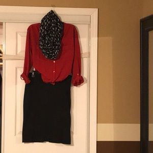 Charter Club Utility Shirt -New Red Amore